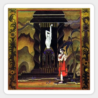 The Enchanted King of the Ebony Isle - Kay Nielsen, Arabian Nights Sticker